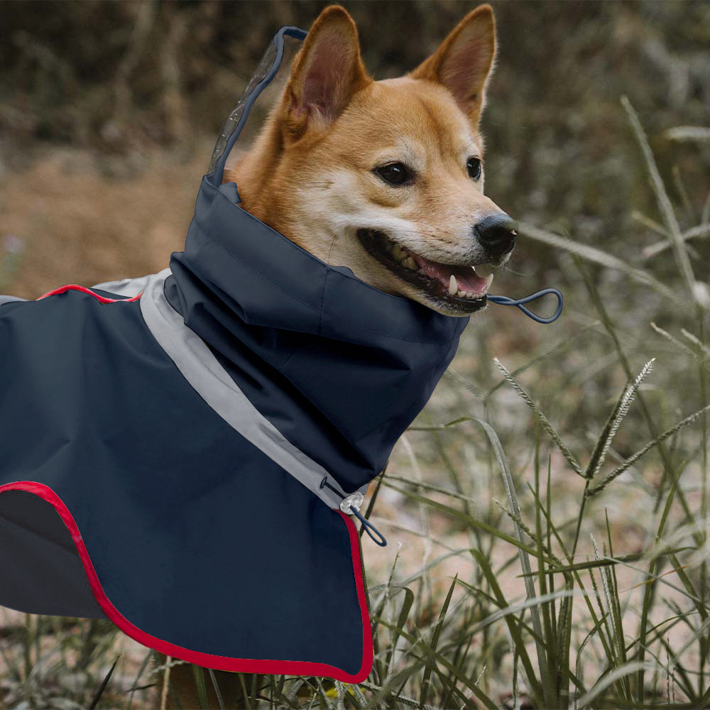 Adjustable Reflective Waterproof with Pocket Dog Human Matching Raincoat-Stay Dry