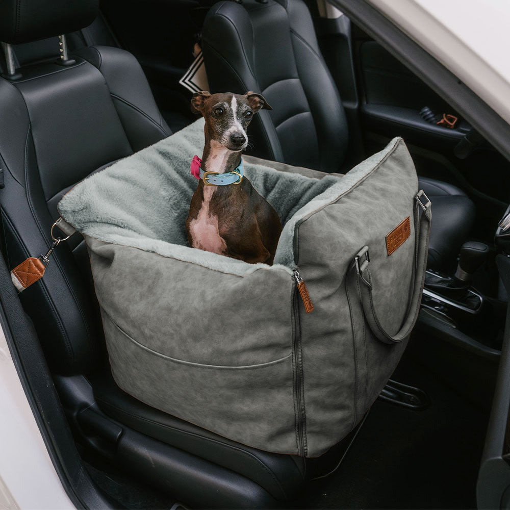 Large Fluffy Warmth Safe Non-Slip Dog Carrier Booster Car Seat- Ride and Rover