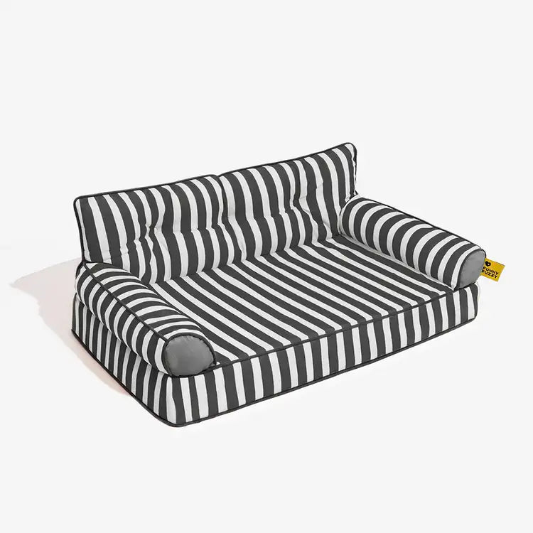 Stripe Waterproof Foldable Dog Sofa Bed - Sunny Siesta