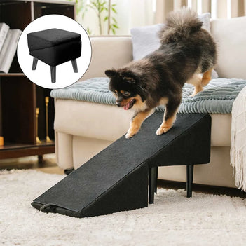 2-in-1 Convertible Wooden Home Step Stool Dog Ramp Stairs