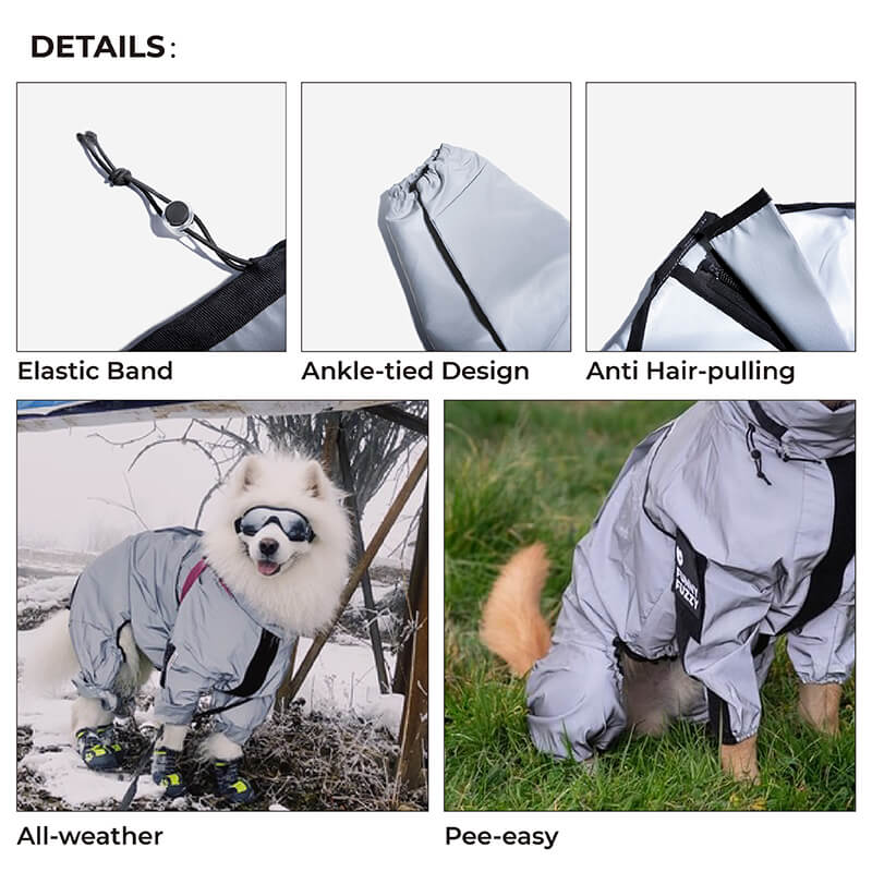 Reflective All-weather Waterproof Cool Dog Accessories Rain Coat