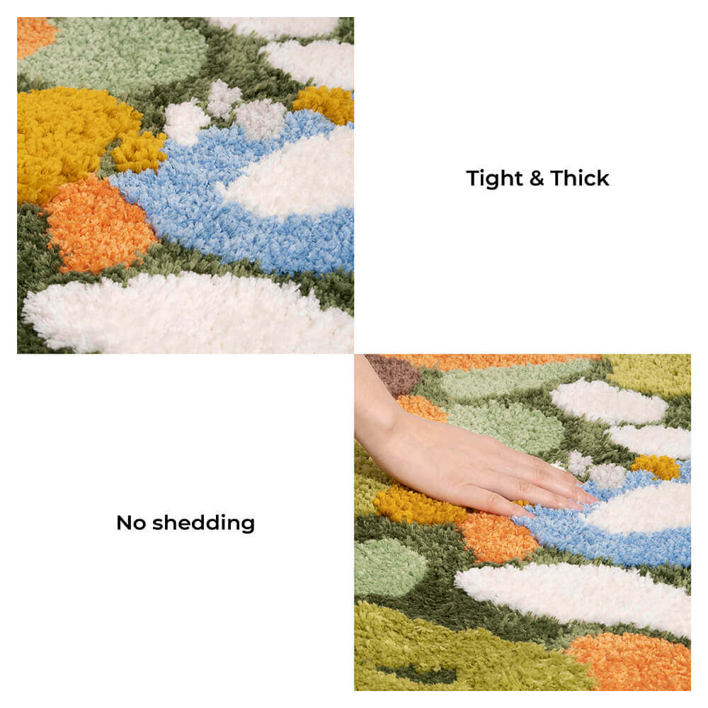 Irregular Natural Plush Carpet Pet Mat Pet Rug