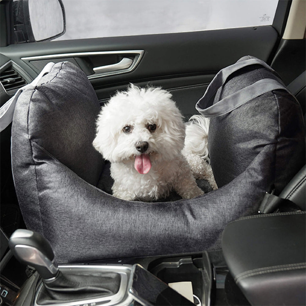 First Class Dog Car Seat Bed With Multifunction Hands Free Dog Leash With Safety Seat Belt